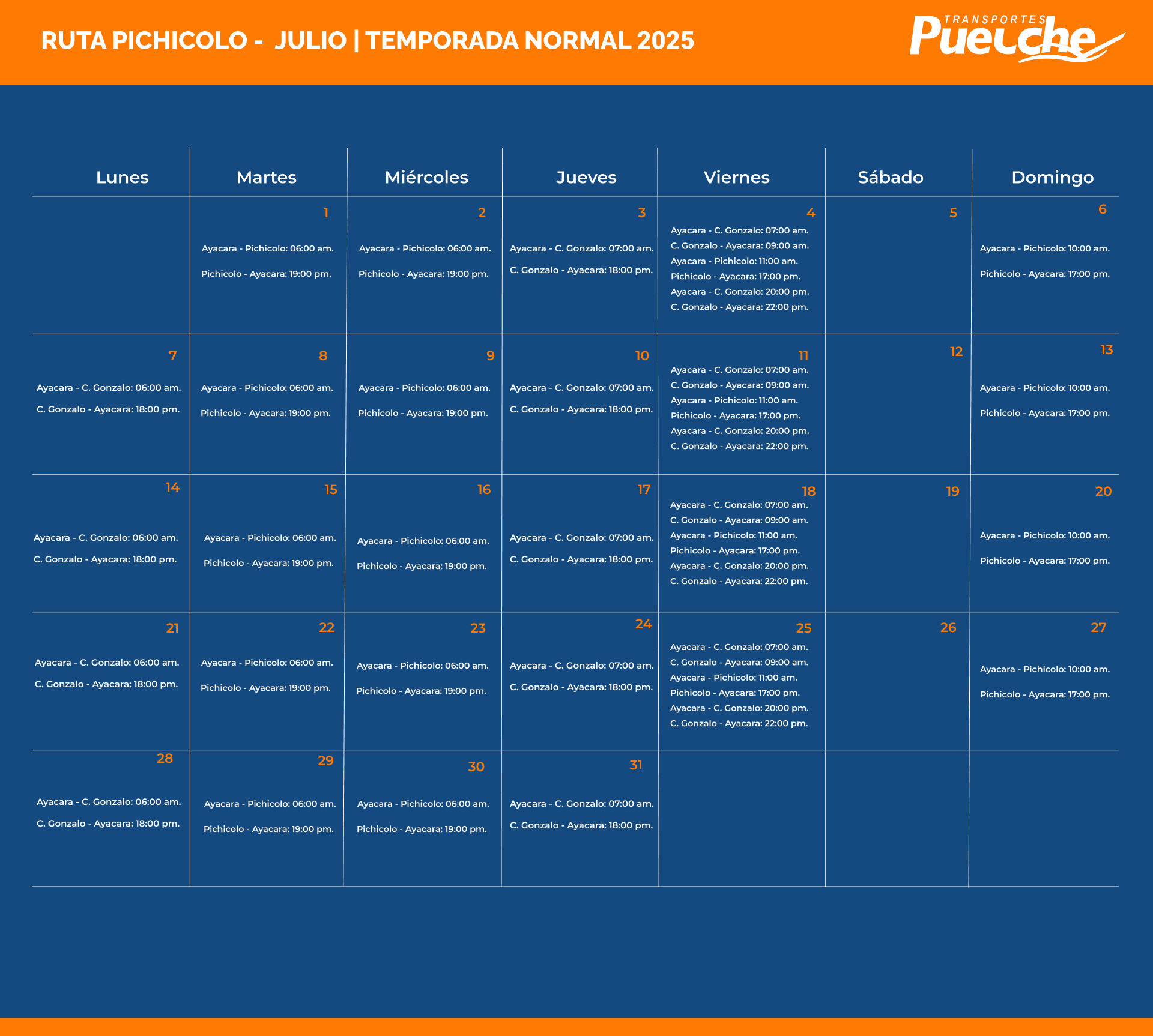 itinerario Ruta Pichicolo JULIO web