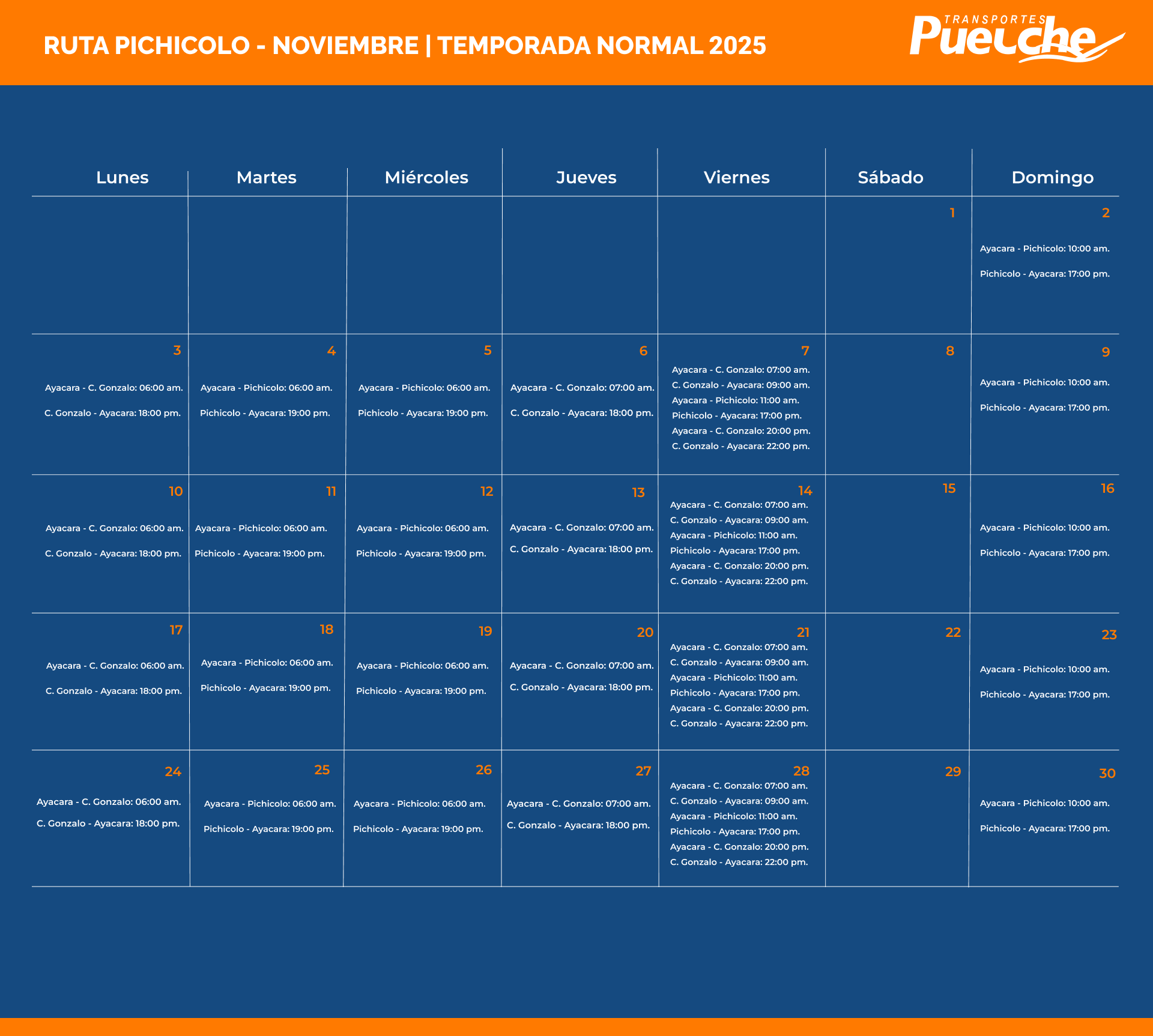 itinerario Ruta Pichicolo Octubre (2)
